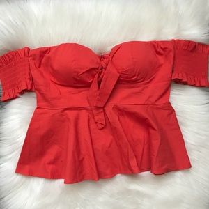 Socialite Orange Off The Shoulder Top